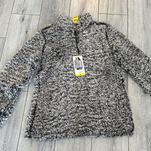 Weatherproof Gray Sherpa Pullover